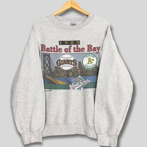 Giants Vs Oakland Athletics Battle Of The Bay 1989 World Series Sweatshirt - Picture 1 of 2